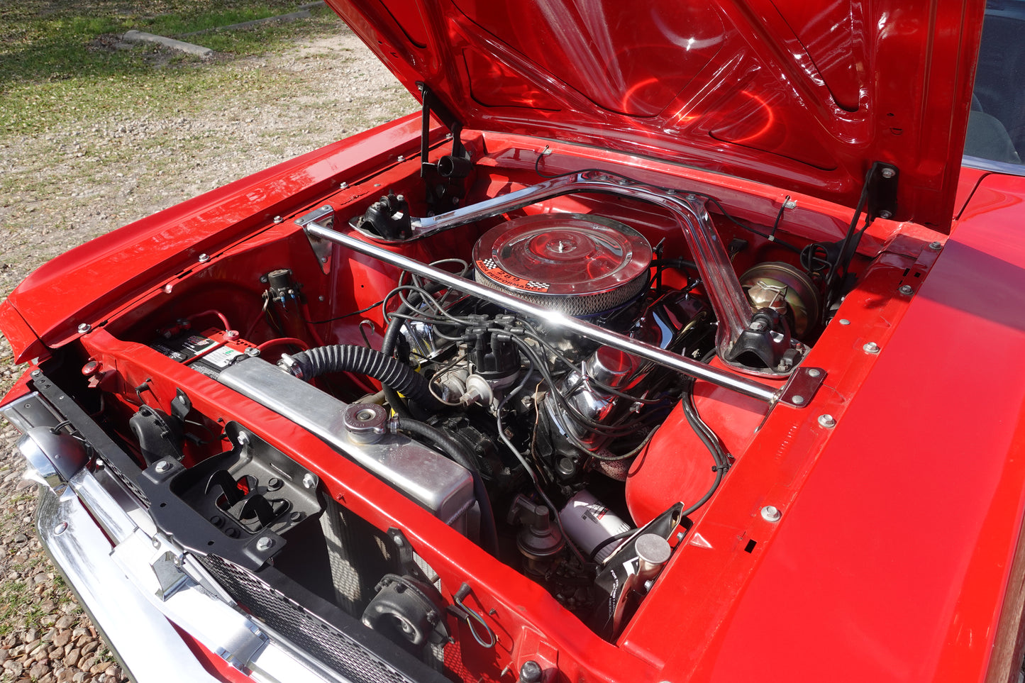 65 Mustang Coupe Red