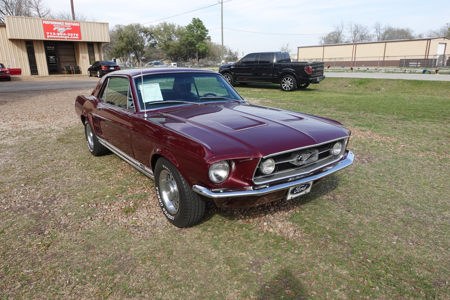 67 Mustang Burgundy