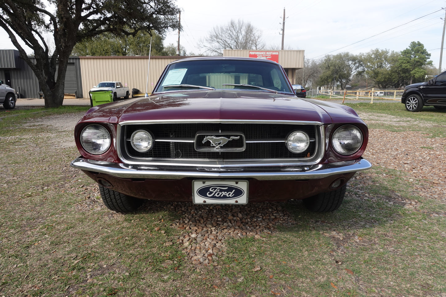 67 Mustang Burgundy