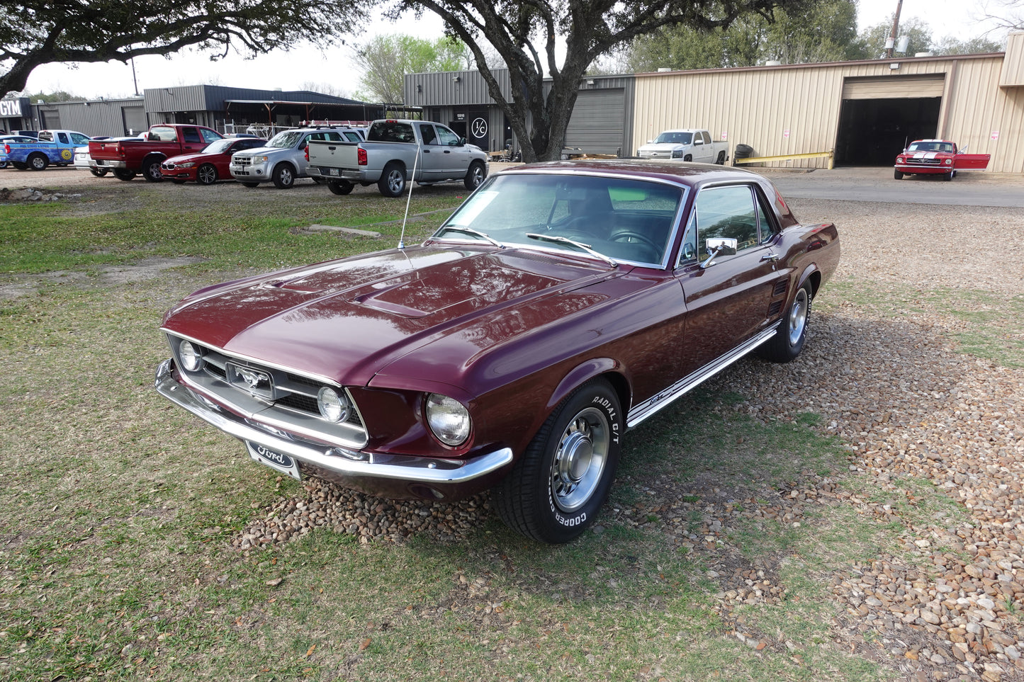 67 Mustang Burgundy