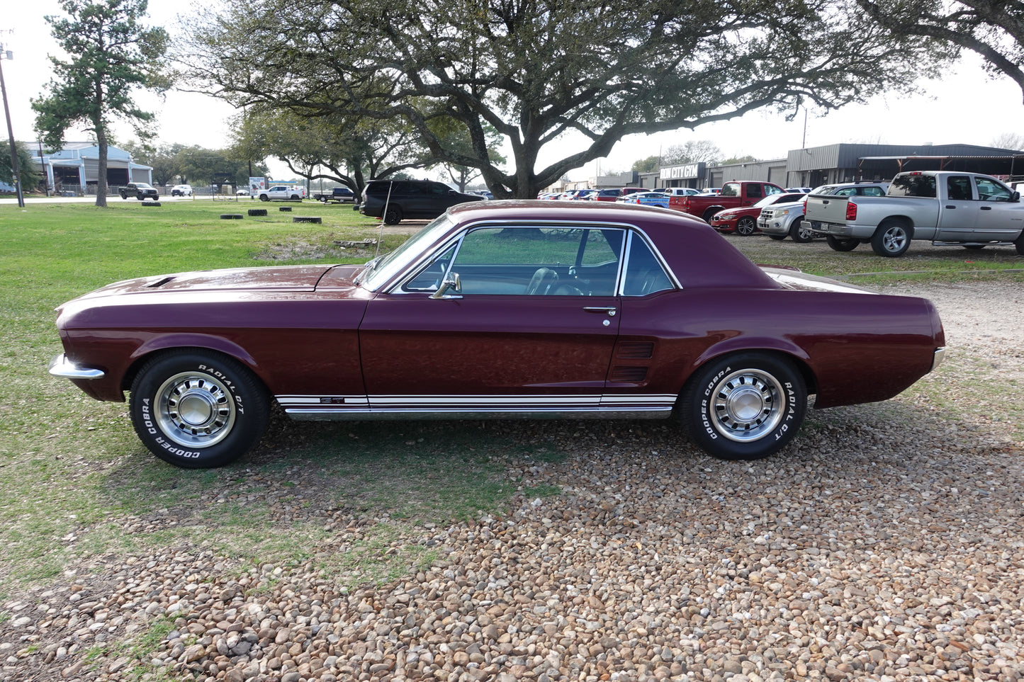 67 Mustang Burgundy