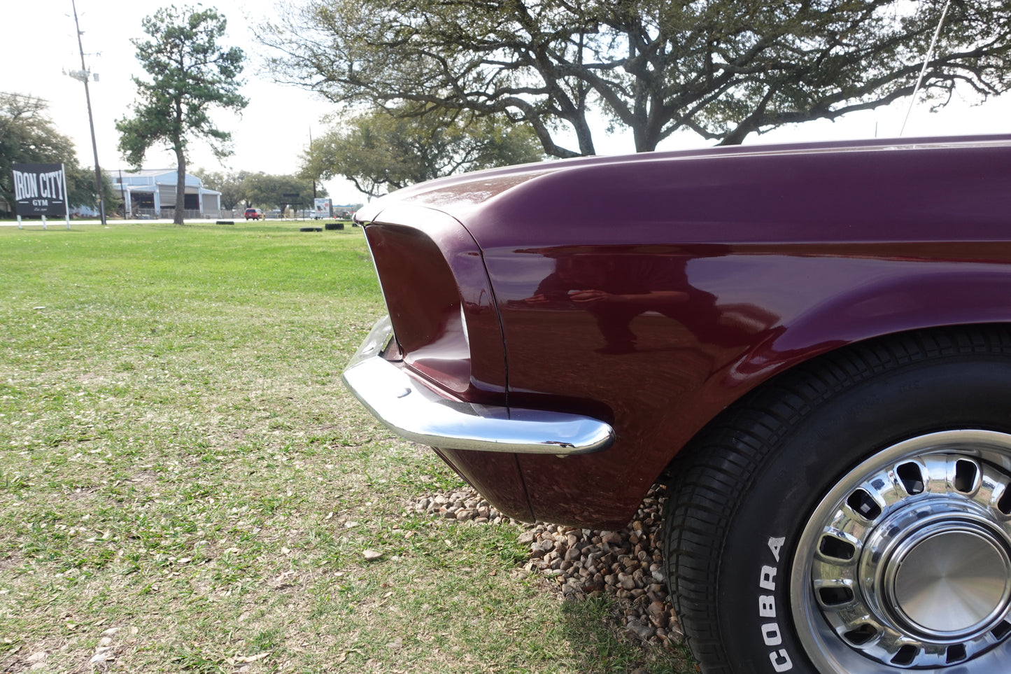 67 Mustang Burgundy