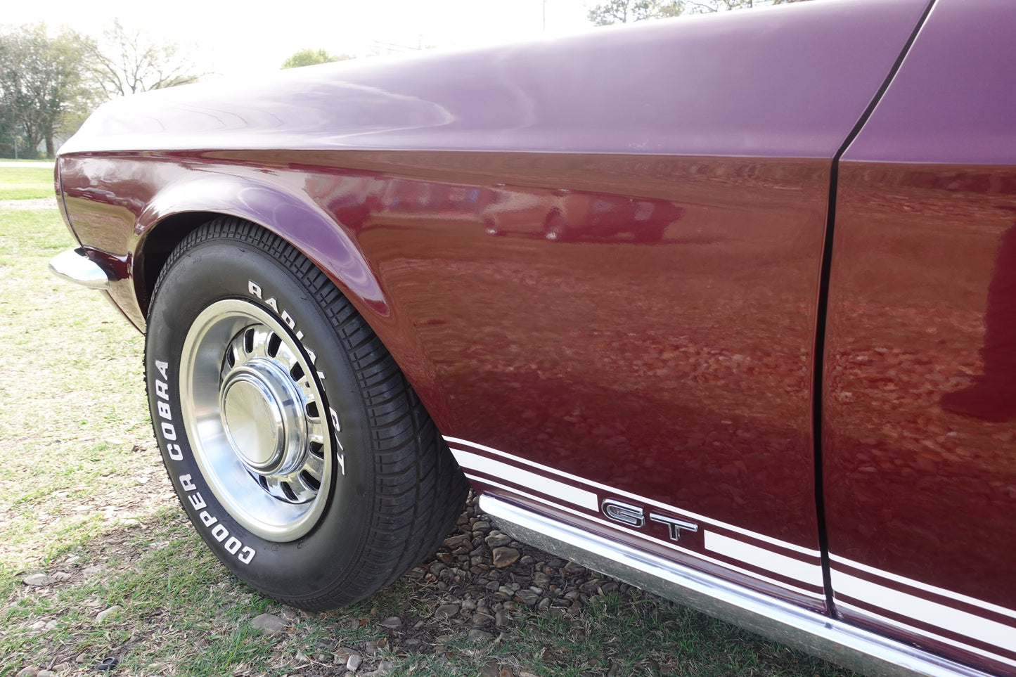 67 Mustang Burgundy