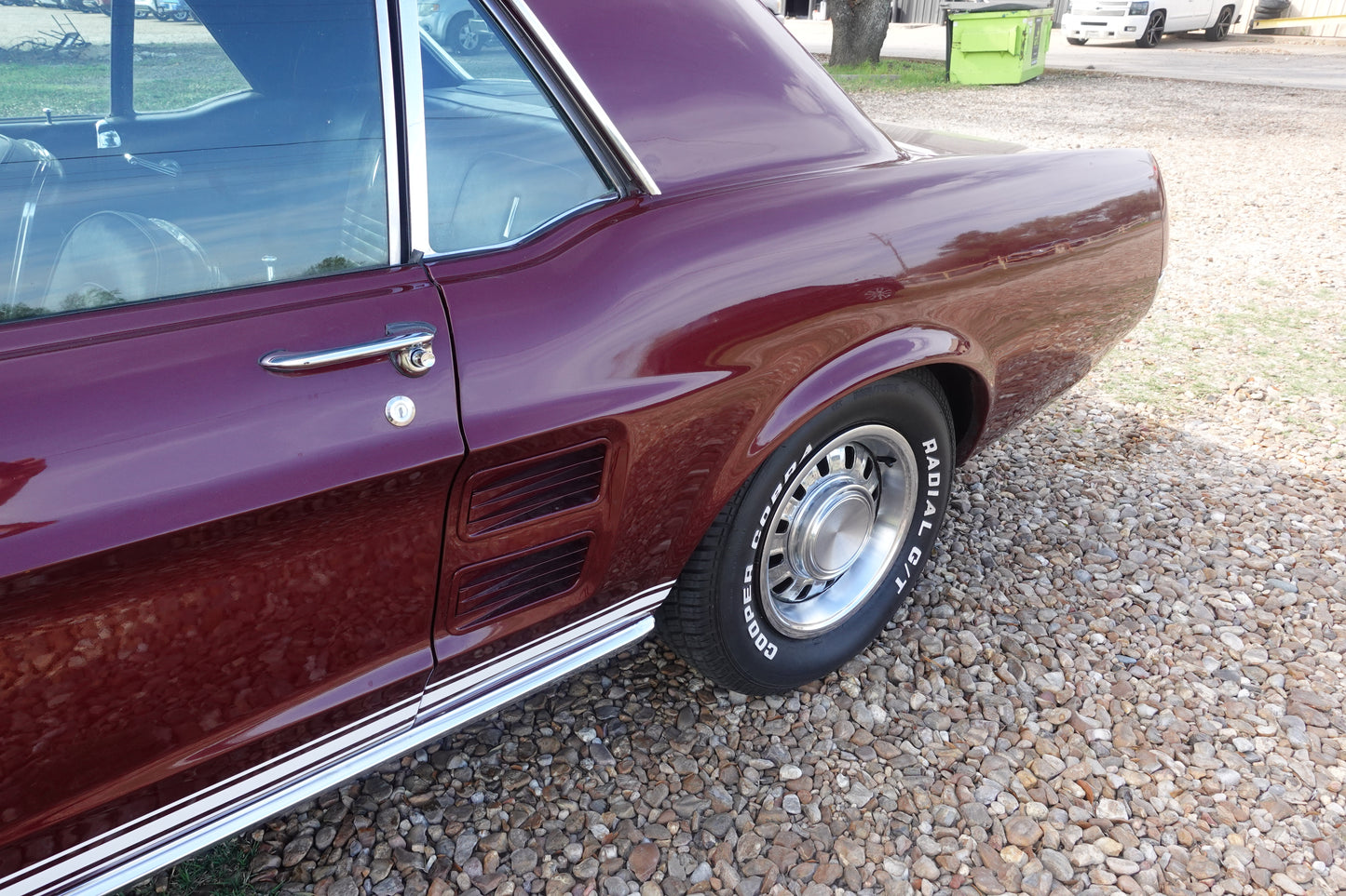 67 Mustang Burgundy
