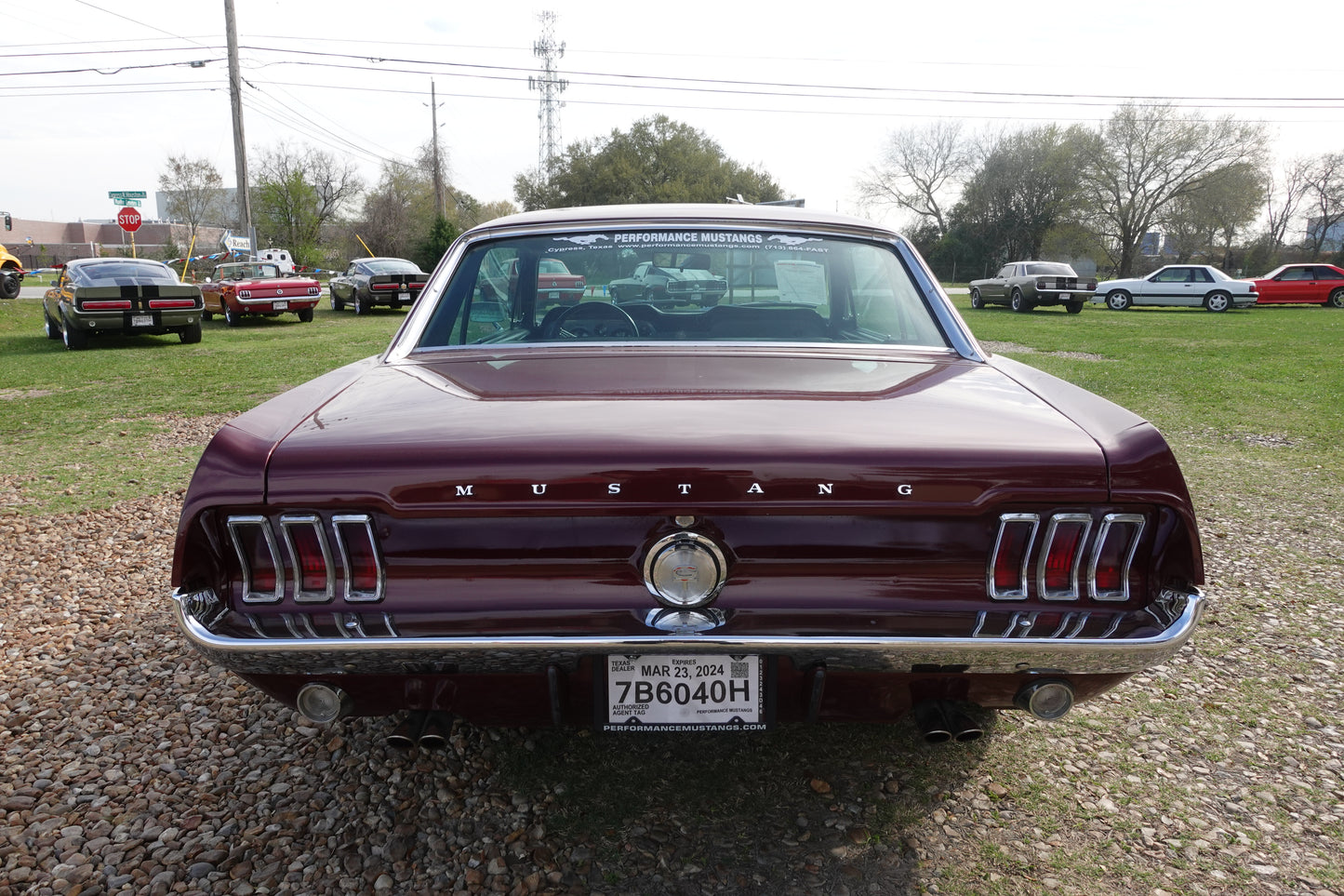 67 Mustang Burgundy