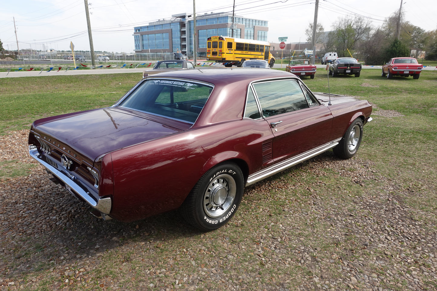 67 Mustang Burgundy