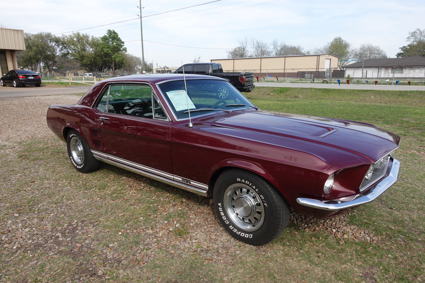 67 Mustang Burgundy