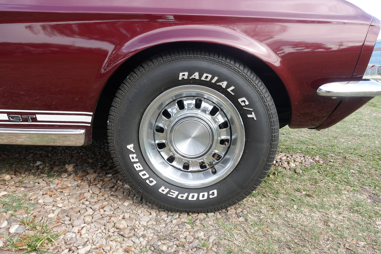 67 Mustang Burgundy