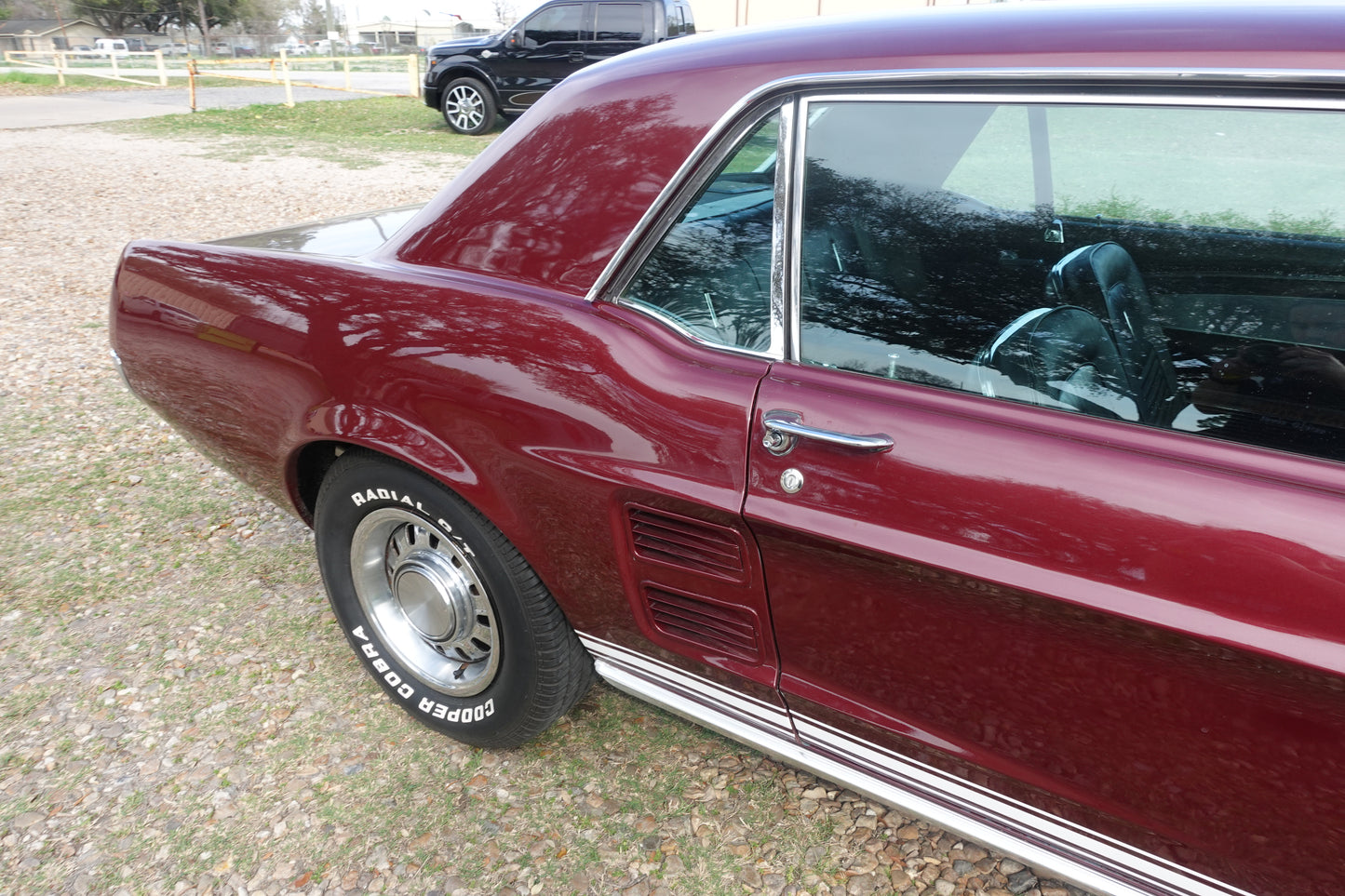 67 Mustang Burgundy