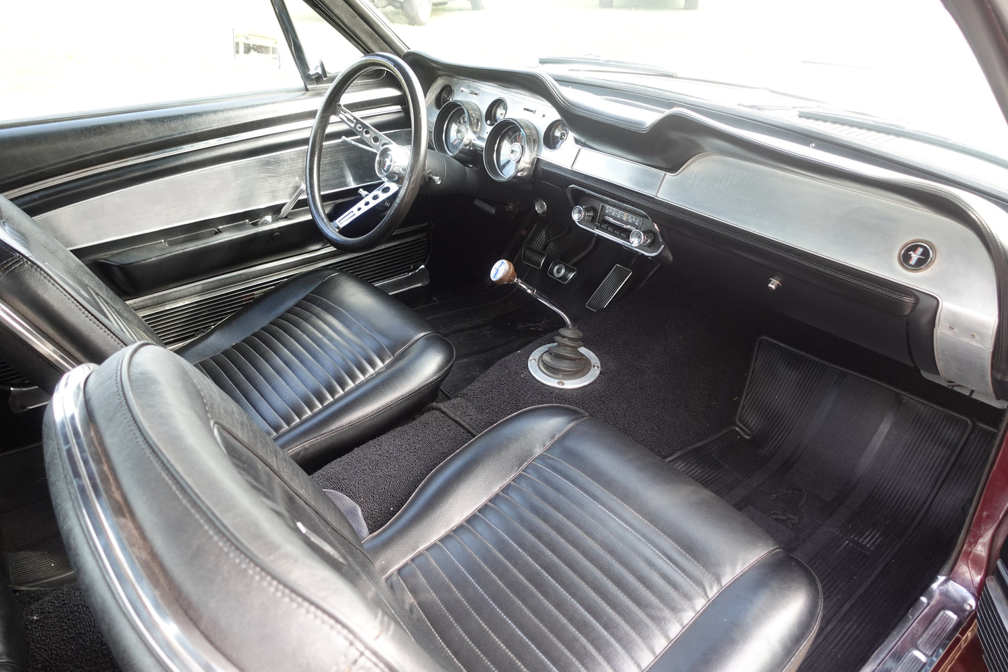 67 Mustang Burgundy