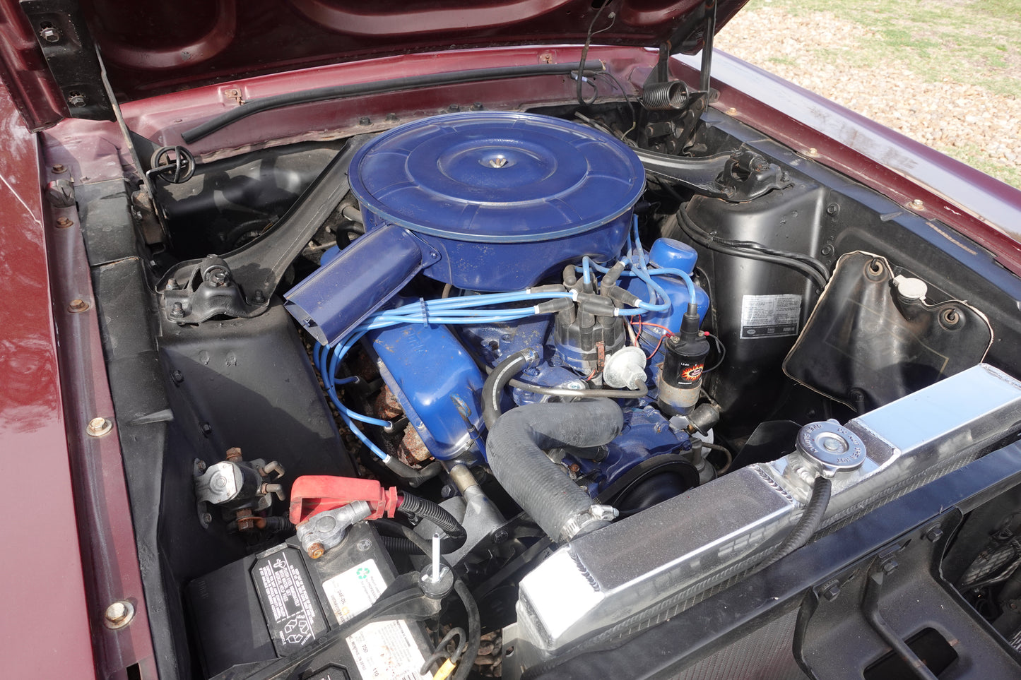 67 Mustang Burgundy