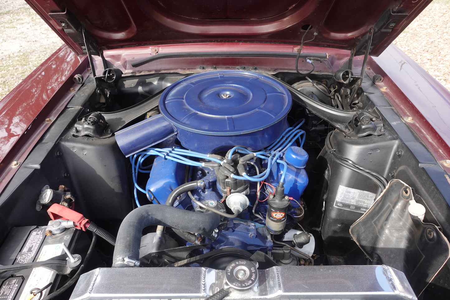 67 Mustang Burgundy