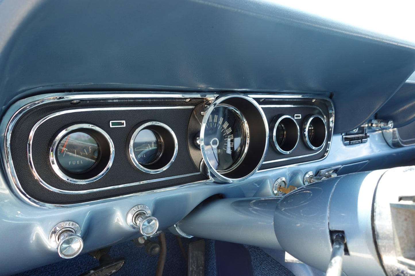 1966 Ford Mustang Coupe Silver Blue