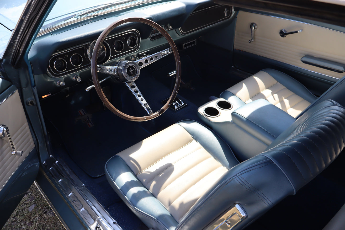 1966 Mustang Convertible Silver Blue