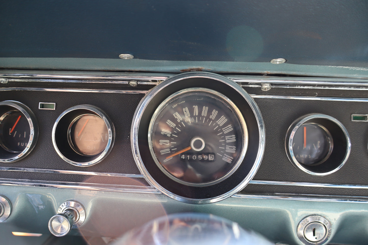 1966 Mustang Convertible Silver Blue