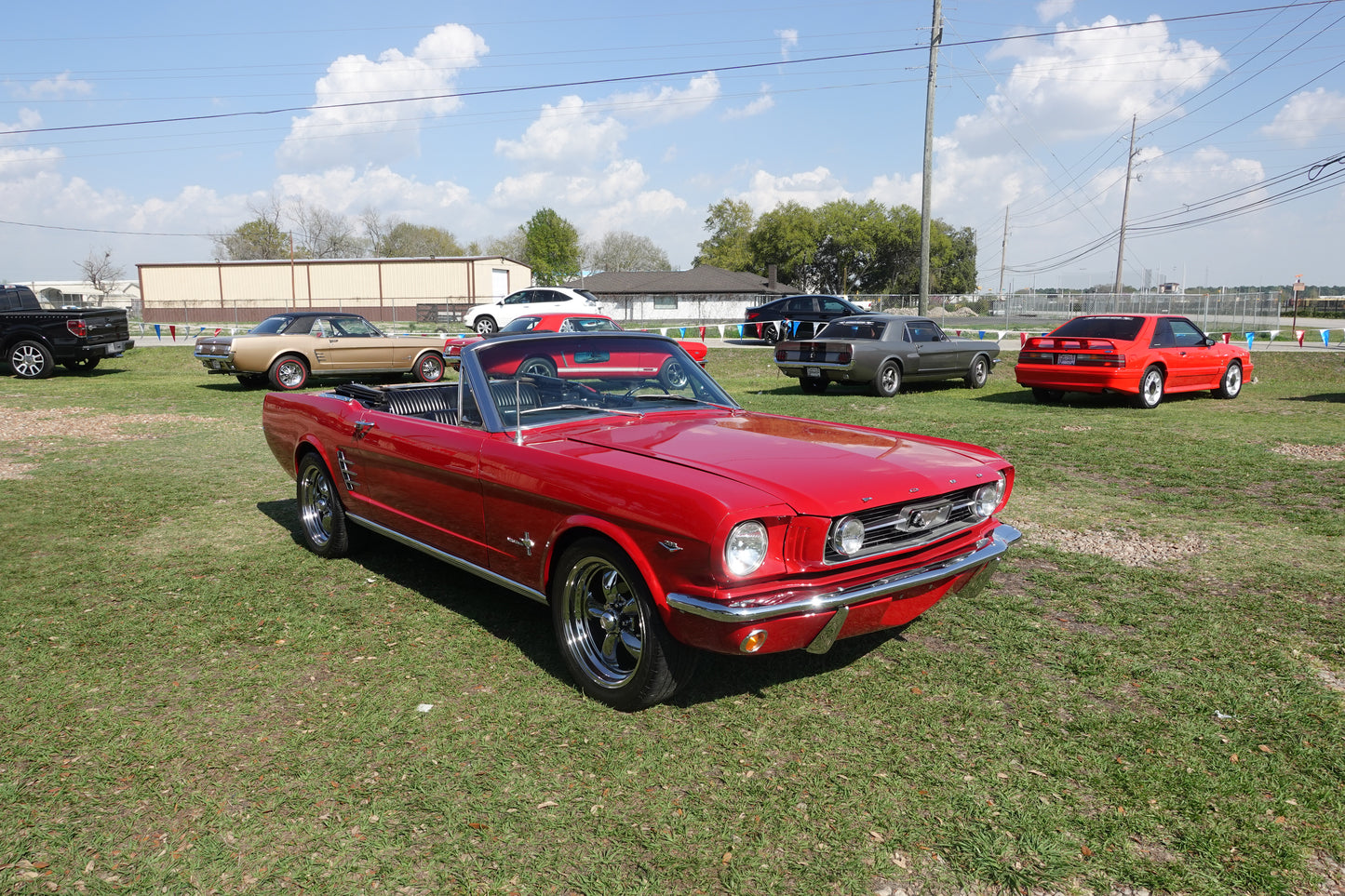 66 Mustang Convertible Red