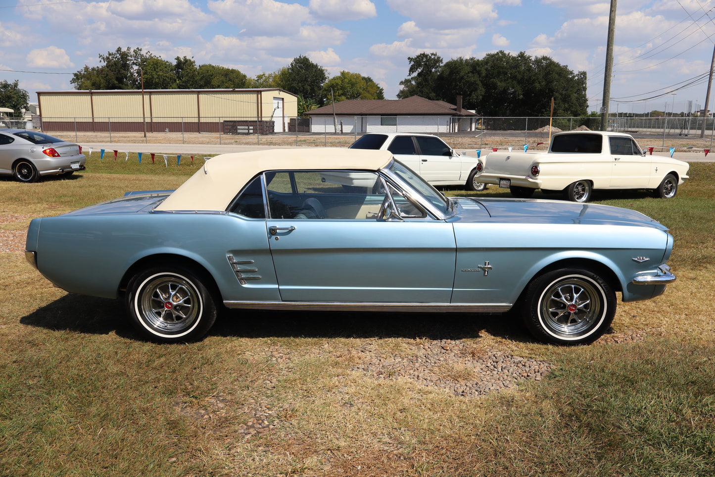 1966 Mustang Convertible Silver Blue