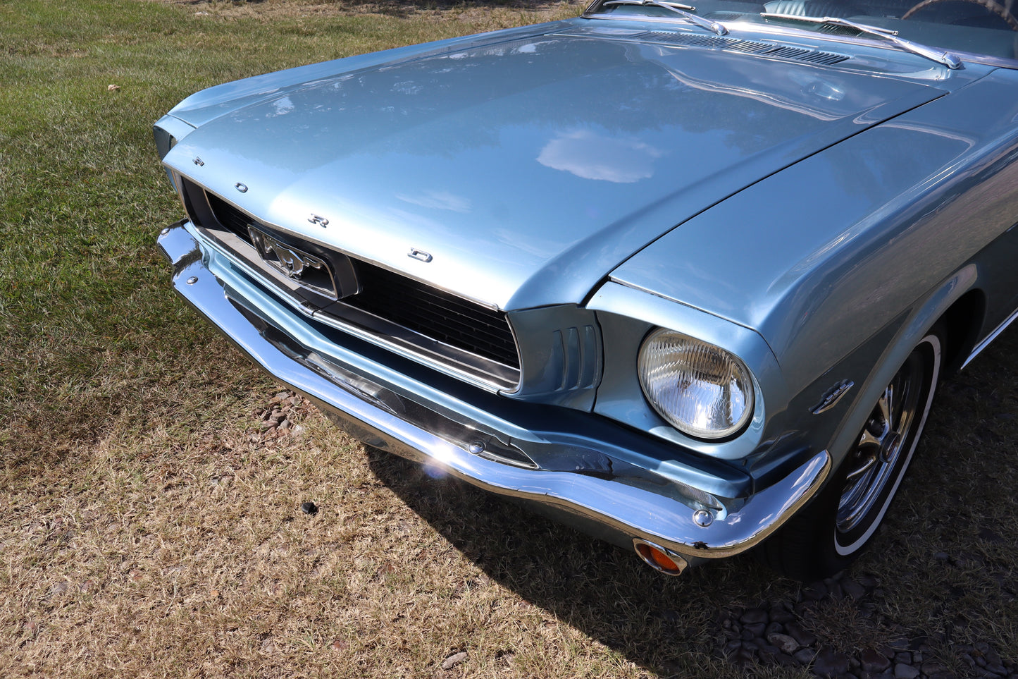 1966 Mustang Convertible Silver Blue