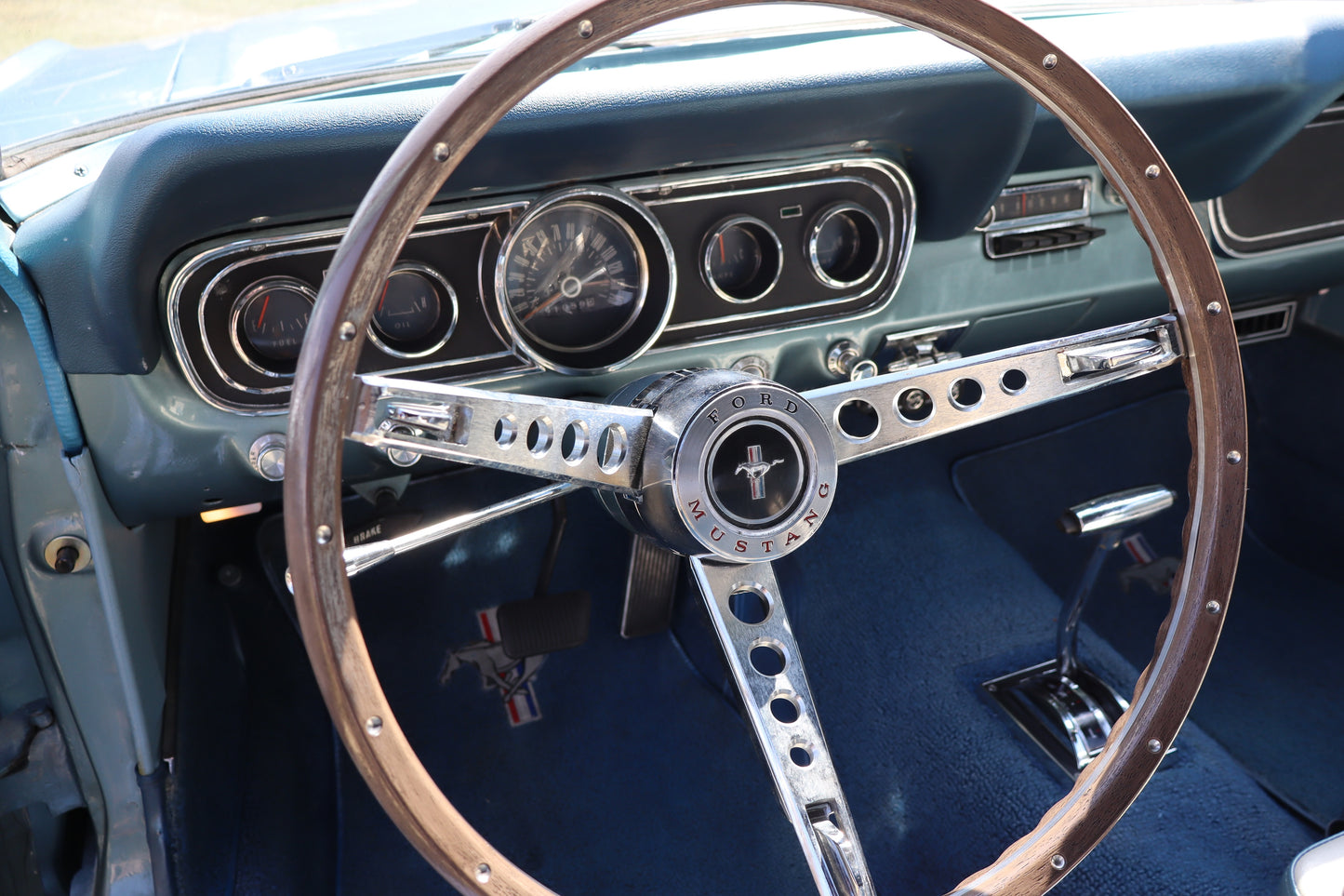 1966 Mustang Convertible Silver Blue