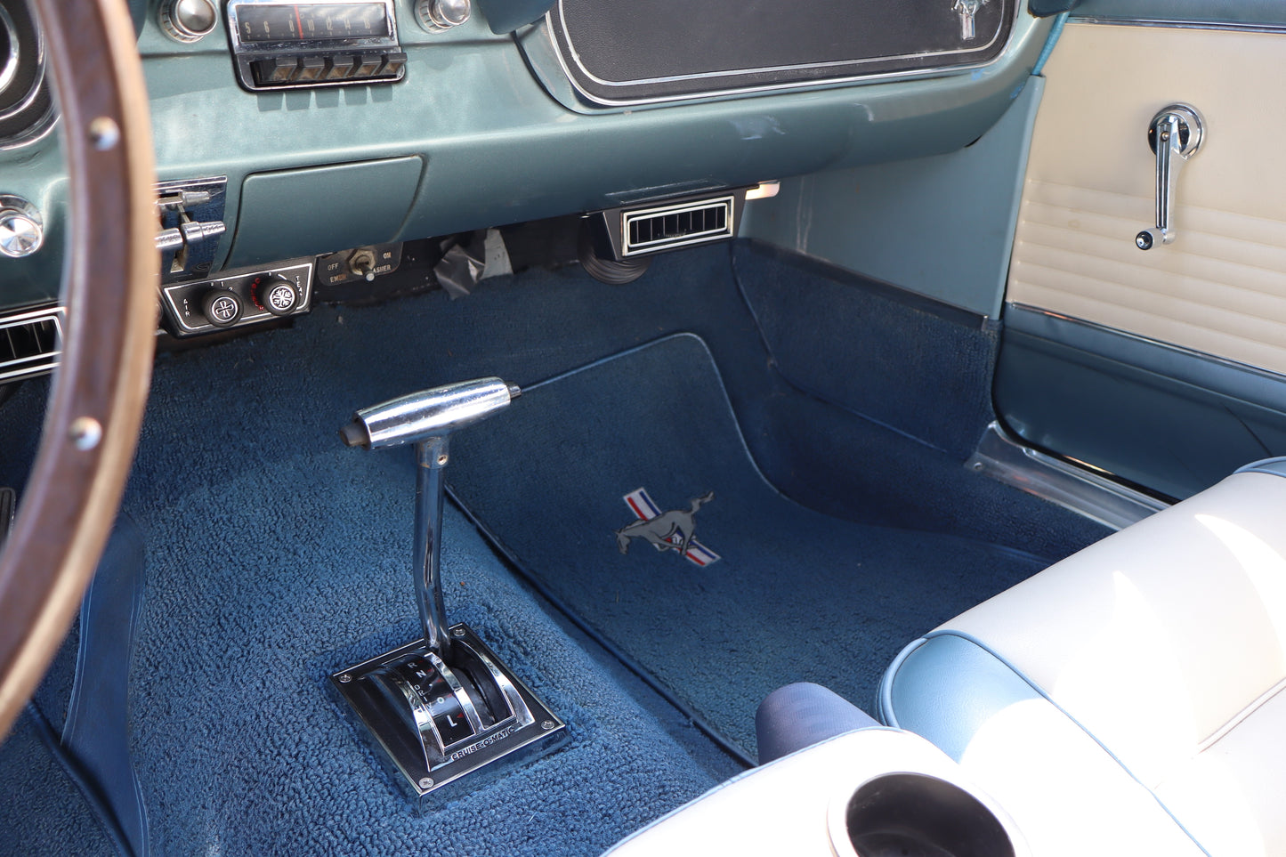 1966 Mustang Convertible Silver Blue