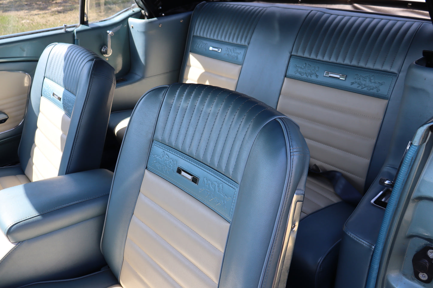 1966 Mustang Convertible Silver Blue
