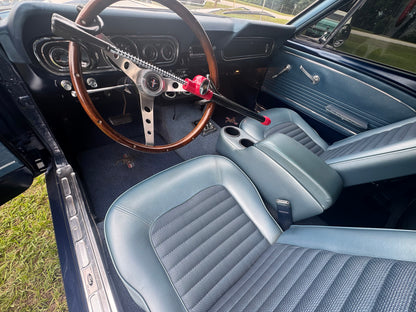 1966 Mustang Blue Coupe White Stripes