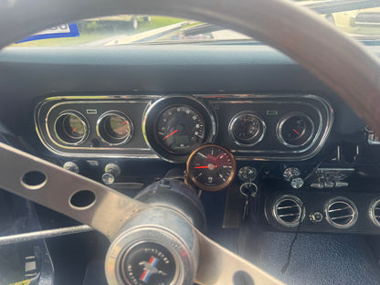 1966 Mustang Blue Coupe White Stripes