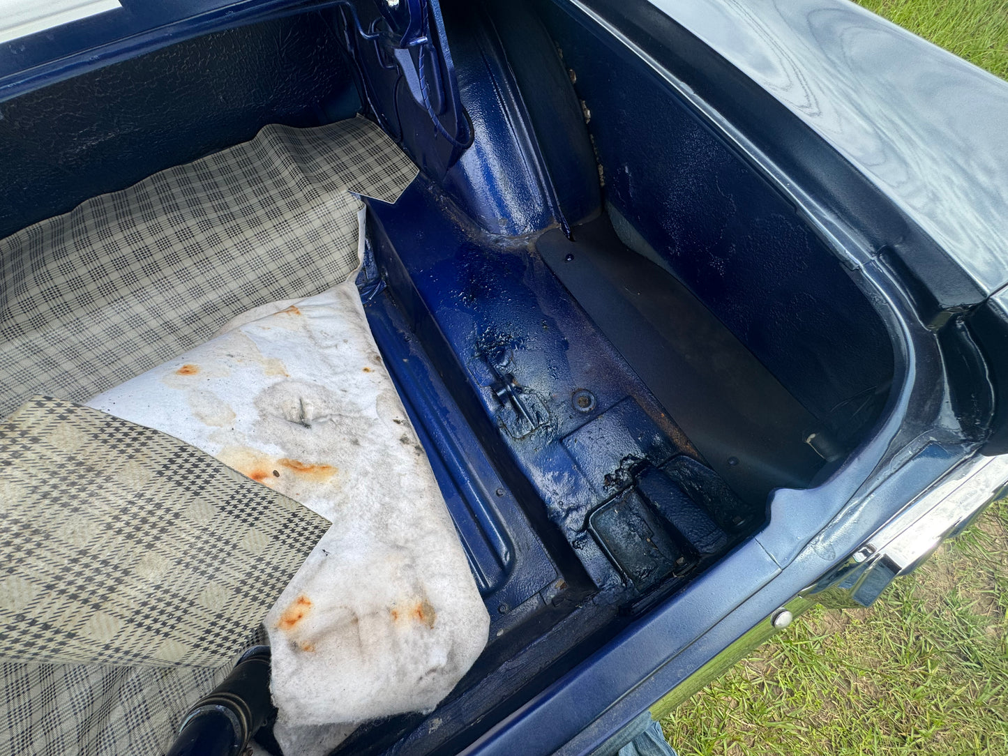 1966 Mustang Blue Coupe White Stripes