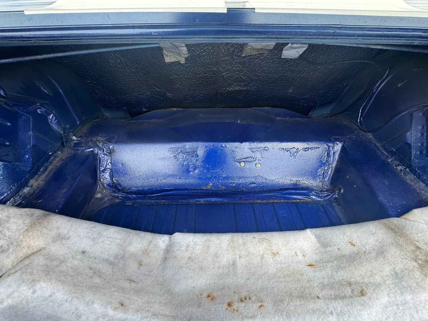 1966 Mustang Blue Coupe White Stripes