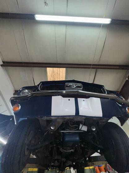 1966 Mustang Blue Coupe White Stripes
