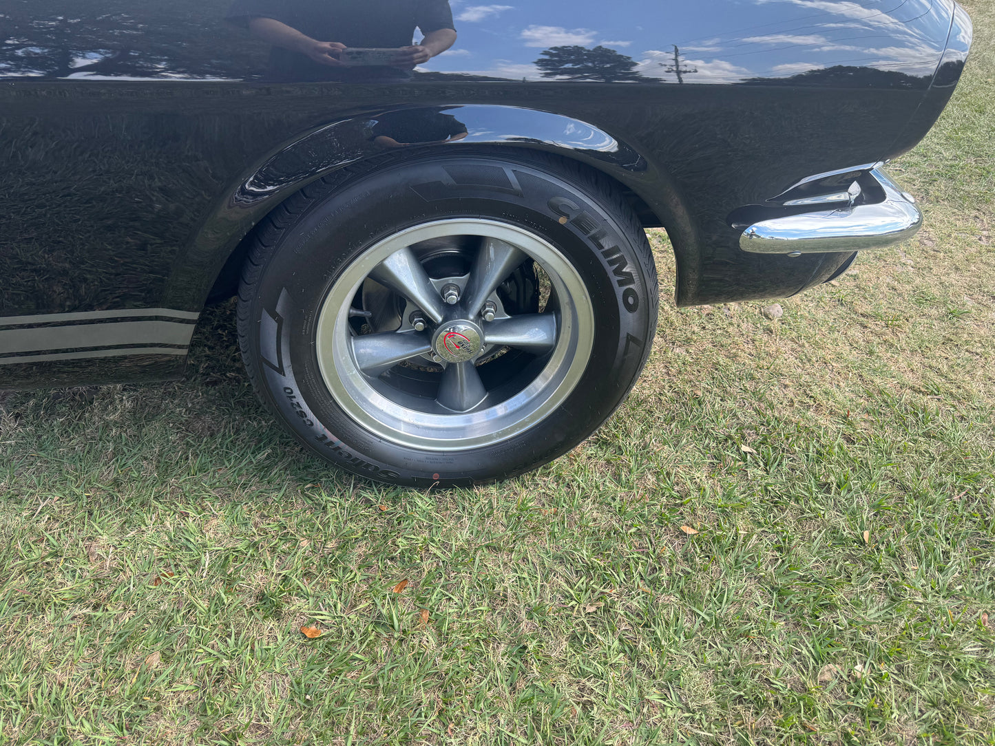 1965 Mustang Black Gray Stripes
